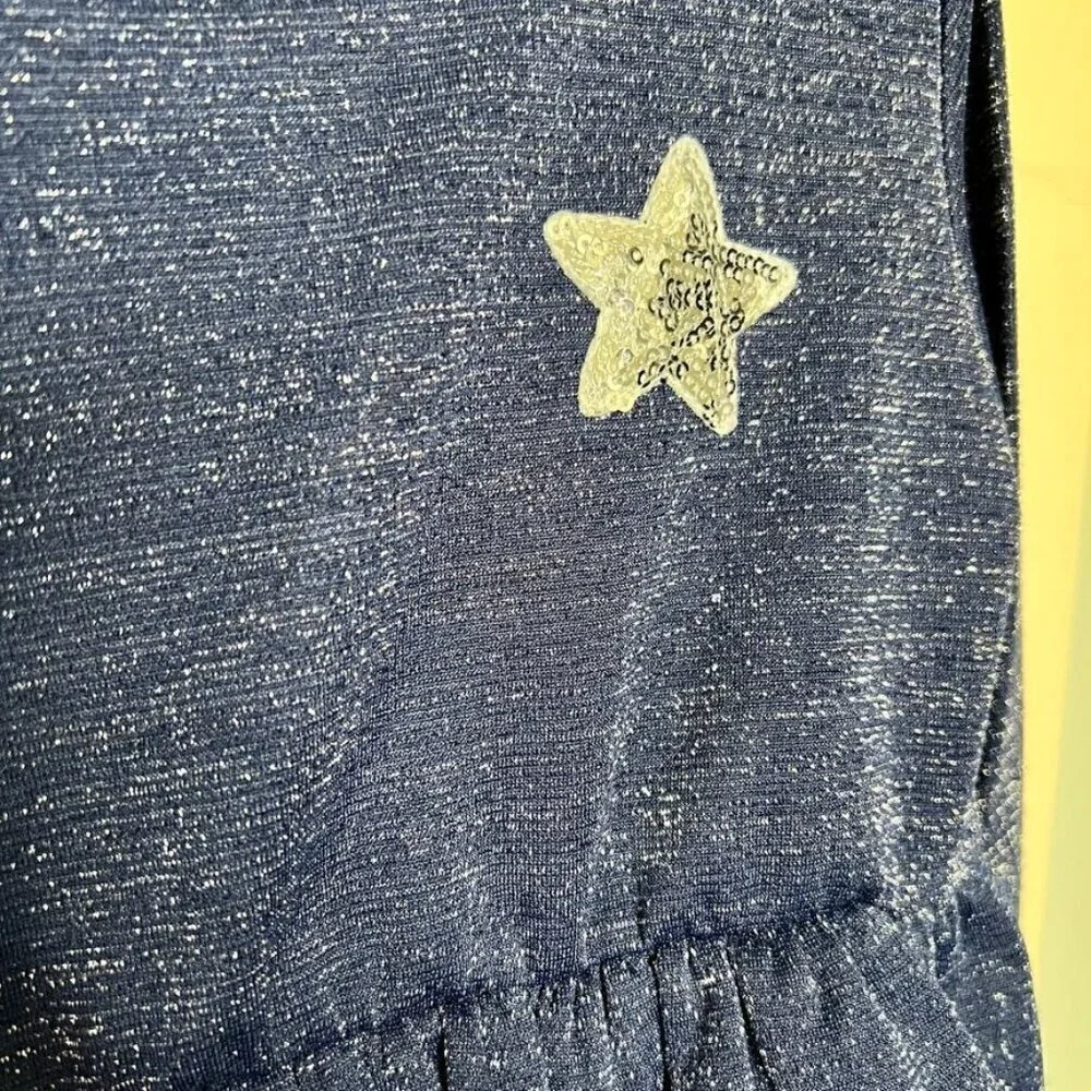 Vikita Glittery Star Sequined Appliquéd Dress